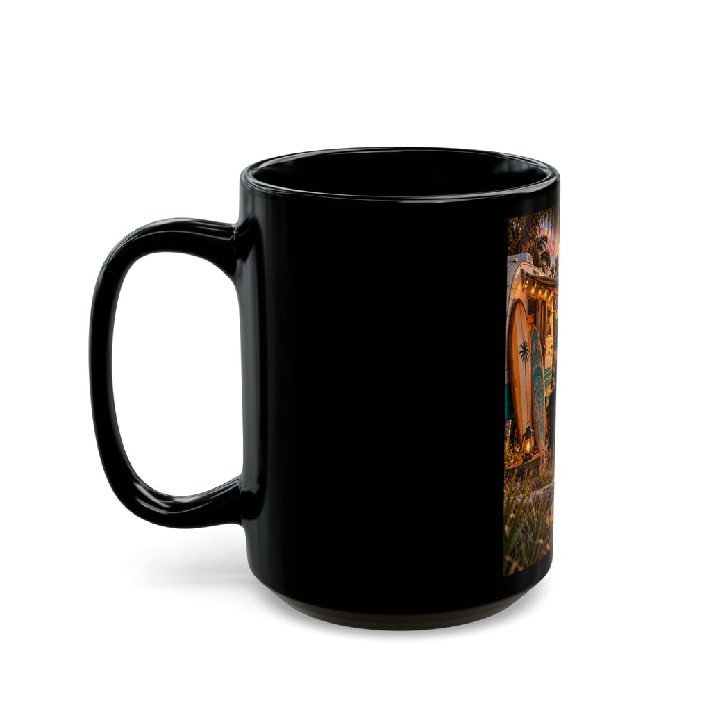 Beach Sunset Coffee Mug – Surf Shack Sunset Scene (11oz & 15oz)