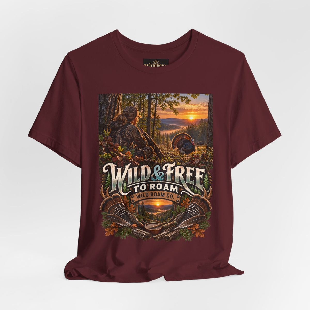 Women's Wild & Free To Roam T-Shirt — Outdoor Adventure Nature Graphic Tee