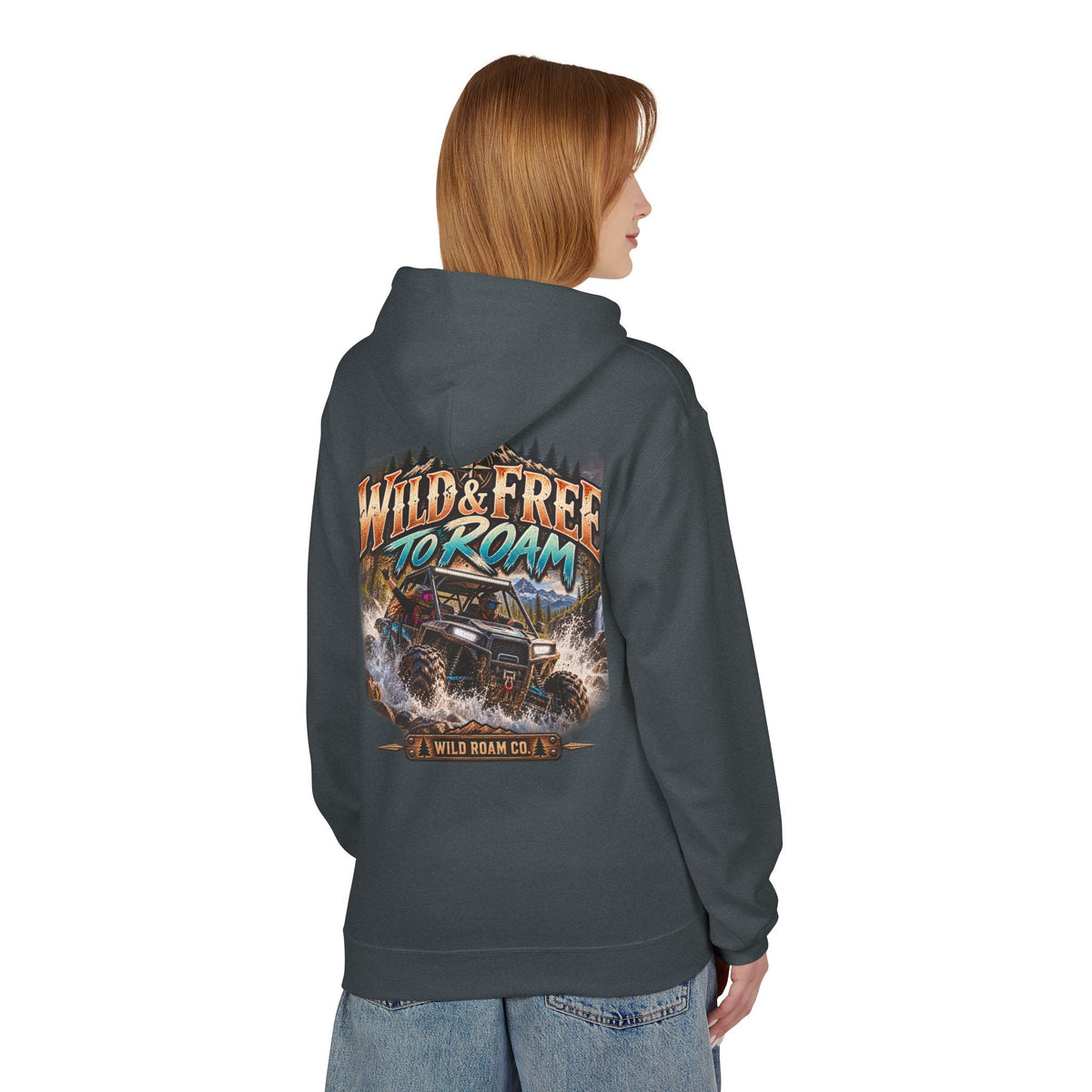 Wild Roam Co. Hoodie — Vintage Outdoor Compass Sunset Pullover