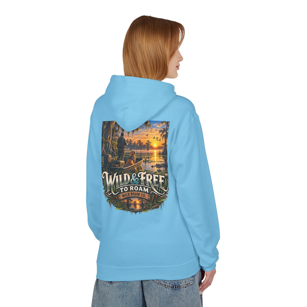 Wild & Free Hoodie — Wild & Free To Roam Bayou Adventure Graphic Pullover