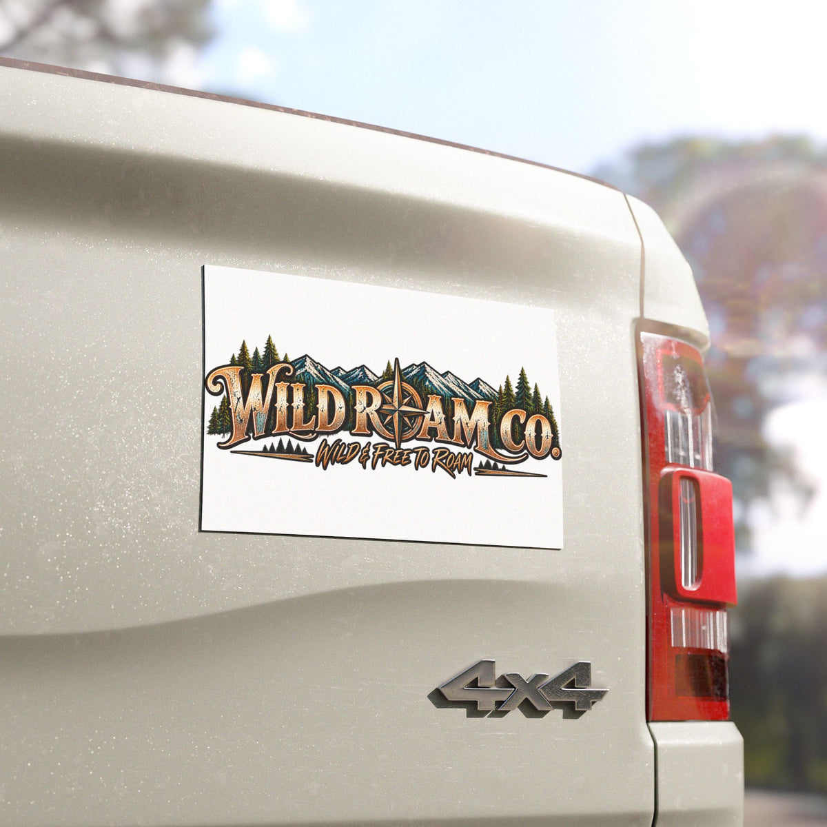 Wild Roam Co. Car Magnet — Outdoor Adventure Vehicle Decal