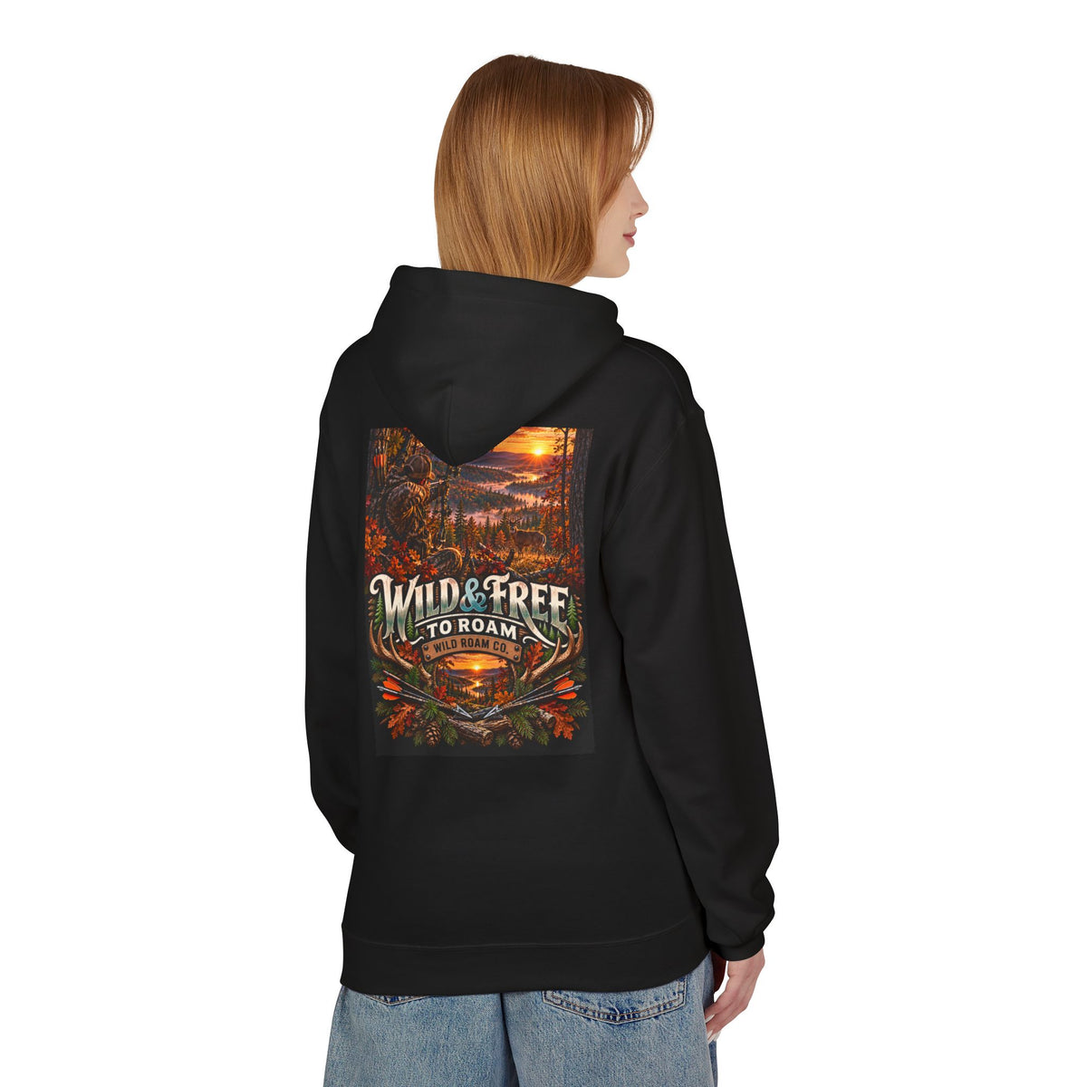 Wild & Free Hoodie — 'Wild & Free To Roam' Outdoor Bow Adventure Pullover