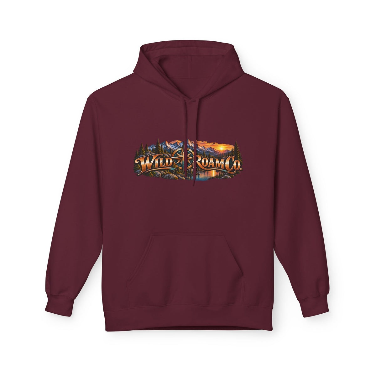 Men's Hoodie — "He Leads Me" Scenic Christian Outdoors Hoodie