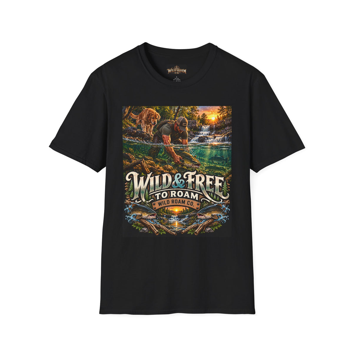 Wild & Free To Roam T-Shirt — Outdoor Fishing Adventure Graphic Tee