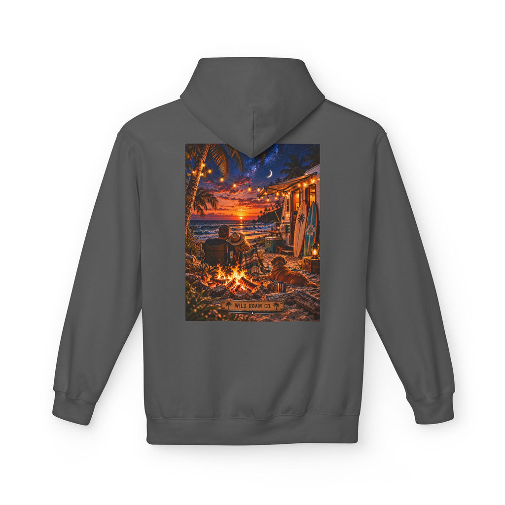 Wild Roam Co Hoodie-- Beach Bonfire Surf Graphic Hoodie