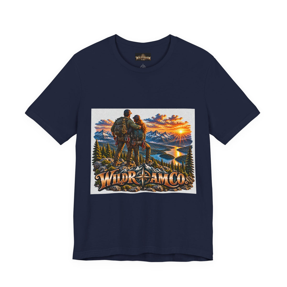 Couple Peak View T-Shirt - Wild Roam Co. Scenic Sunset Hiking Tee