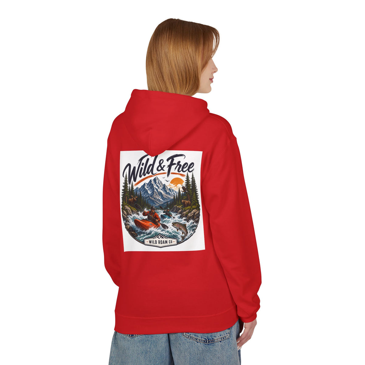 Wild & Free Kayaking Hoodie — Adventure Outdoor Graphic Pullover