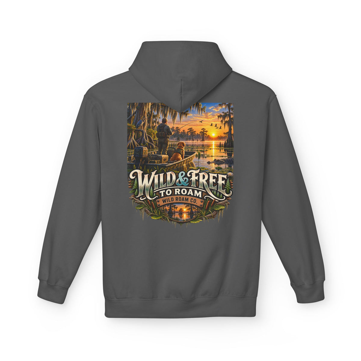 Wild & Free Hoodie — Wild & Free To Roam Bayou Adventure Graphic Pullover