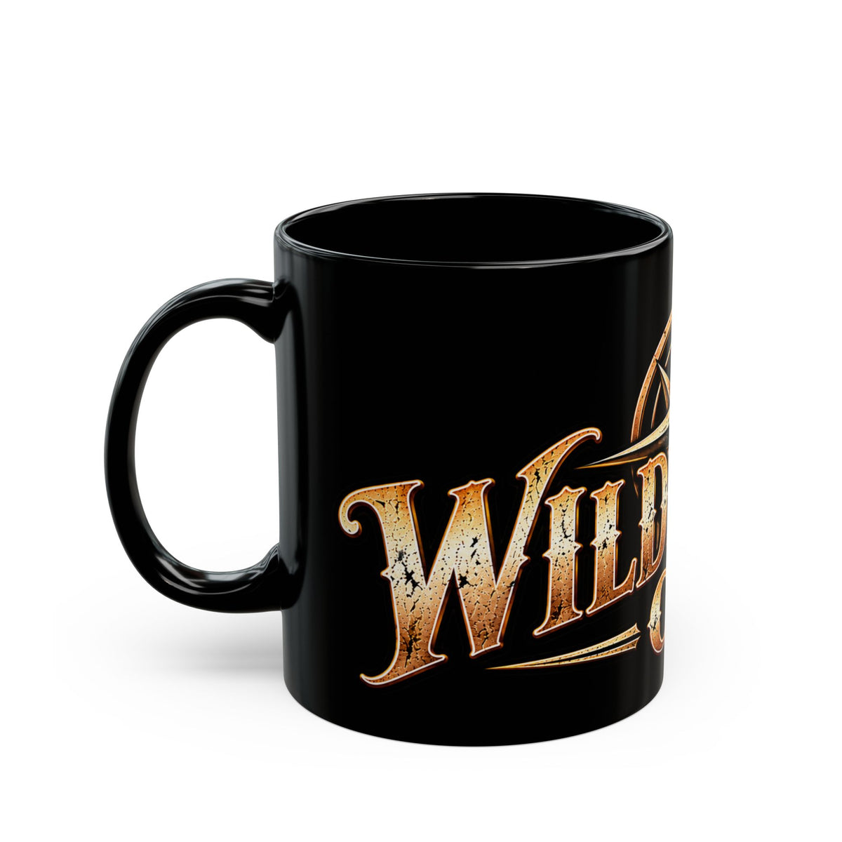 Wild Roam Co. Black Coffee Mug – Rustic Compass Adventure Travel Gift (11oz/15oz)