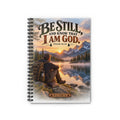 Faith Journal Notebook — "Be Still and Know That I Am God" Scenic Spiral Notebook (Psalm 46:10)