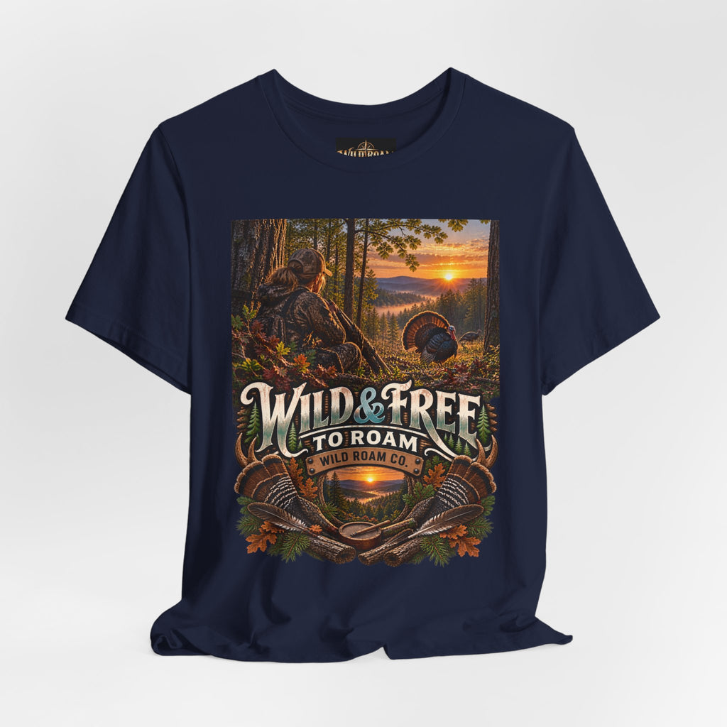 Women's Wild & Free To Roam T-Shirt — Outdoor Adventure Nature Graphic Tee