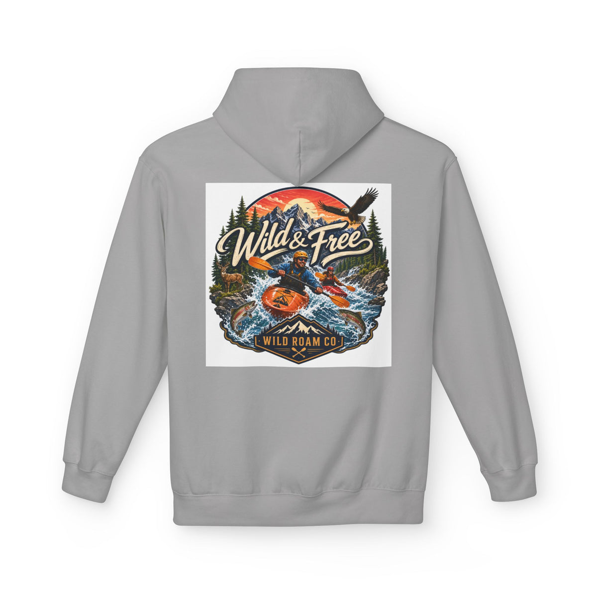 Hoodie — "Wild & Free" Kayak Adventure Pullover