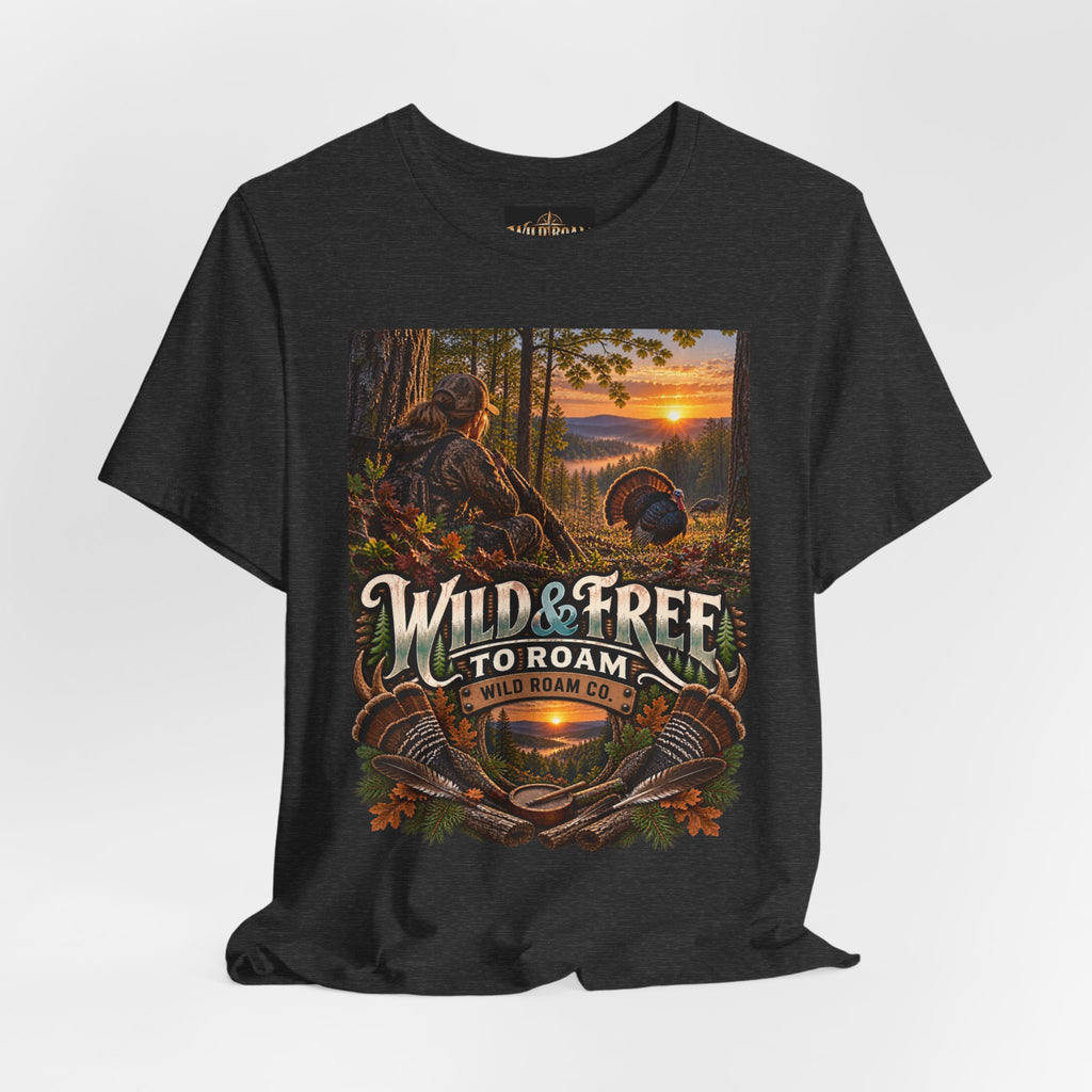 Women's Wild & Free To Roam T-Shirt — Outdoor Adventure Nature Graphic Tee