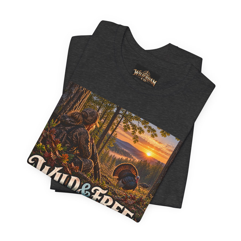 Women's Wild & Free To Roam T-Shirt — Outdoor Adventure Nature Graphic Tee