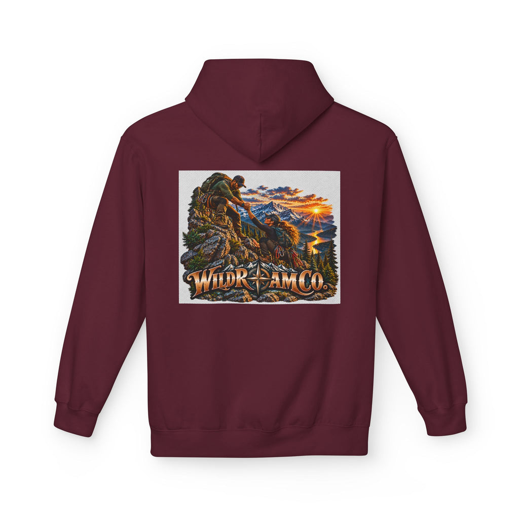 Wild Roam Co. Couple Vintage Mountain Climb Graphic Hoodie