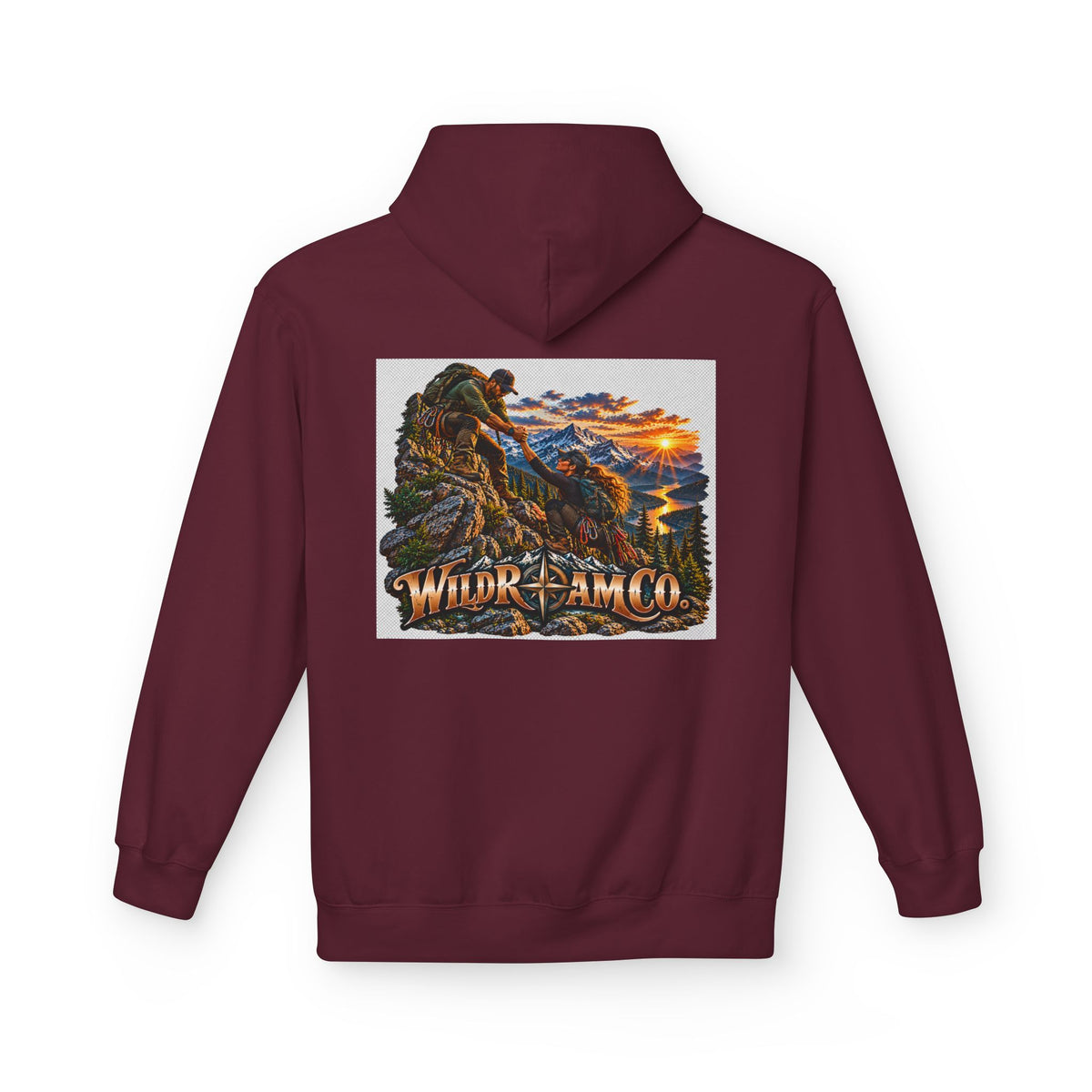 Wild Roam Co. Couple Vintage Mountain Climb Graphic Hoodie