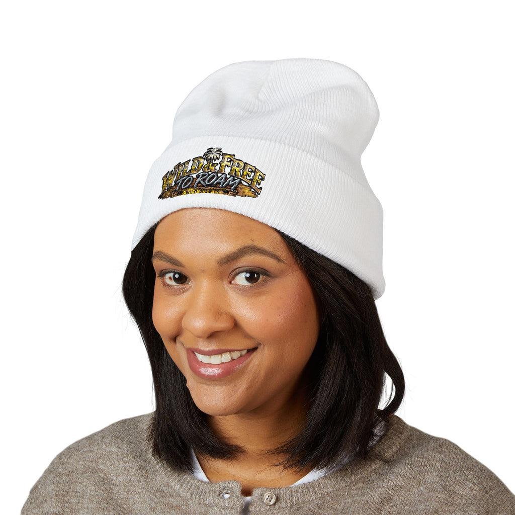 Wild & Free To Roam Embroidered Beanie