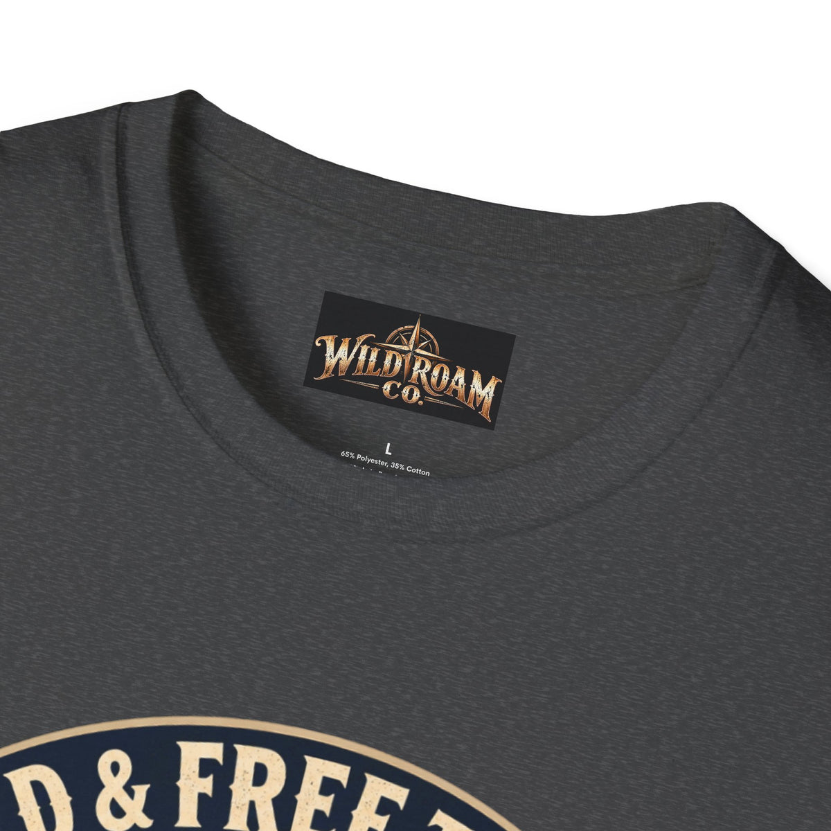 Camping T-Shirt — "Wild & Free to Roam" Mountain Campfire Graphic