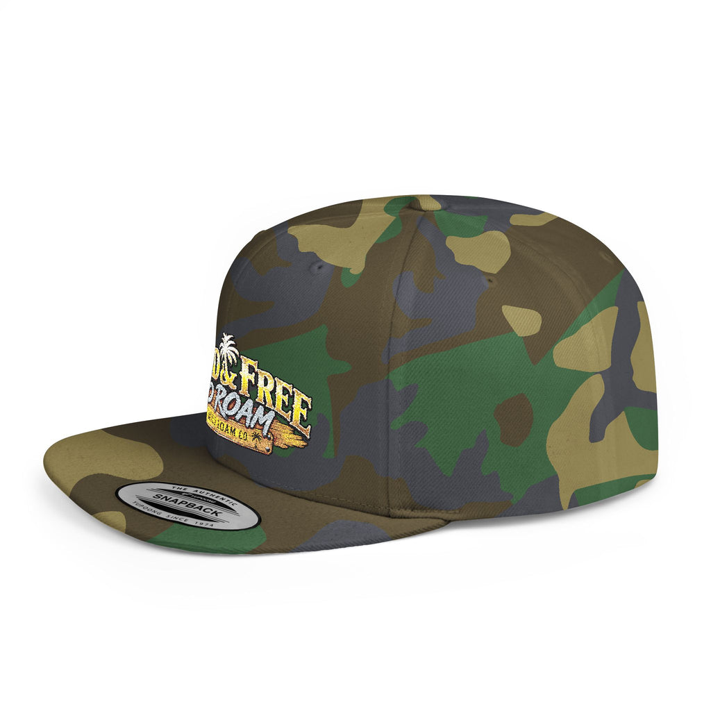 Snapback Hat — "Wild & Free to Roam" Embroidered Flat Bill Cap