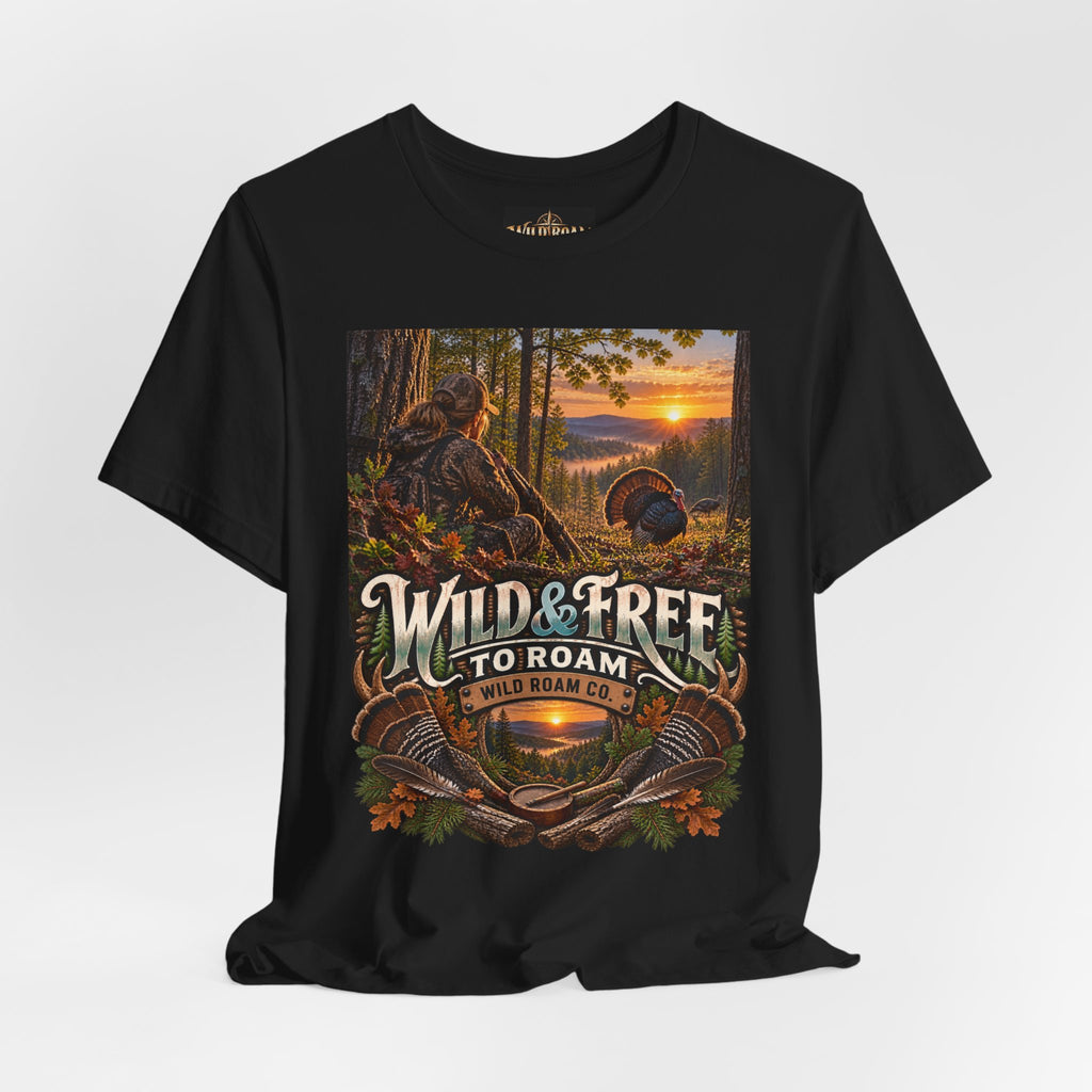 Women's Wild & Free To Roam T-Shirt — Outdoor Adventure Nature Graphic Tee