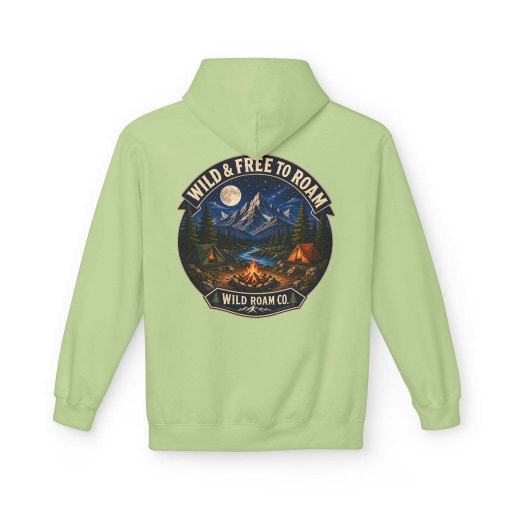Wild Roam Co Hoodie — "Wild & Free to Roam" Camping Adventure Pullover