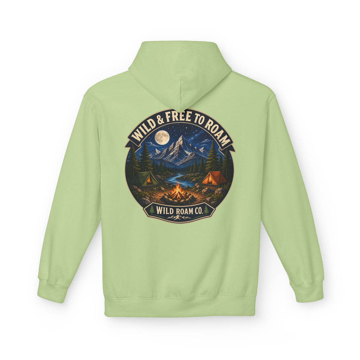 Wild Roam Co Hoodie — "Wild & Free to Roam" Camping Adventure Pullover