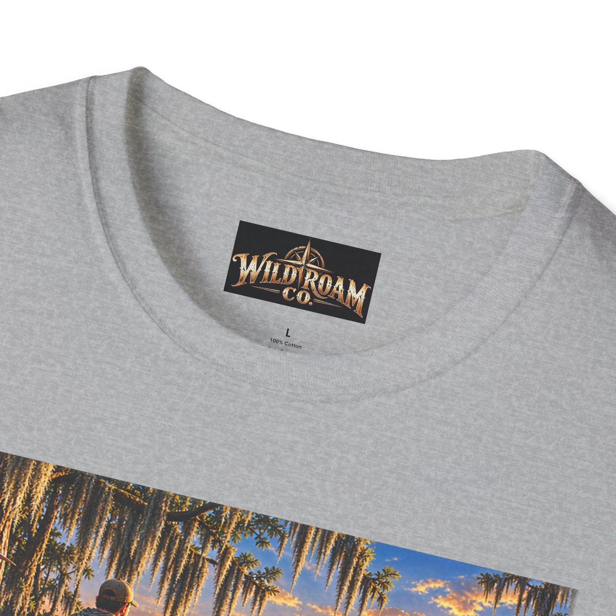 Wild & Free to Roam T-Shirt —Bayou Sunset Fishing Adventure Graphic Tee