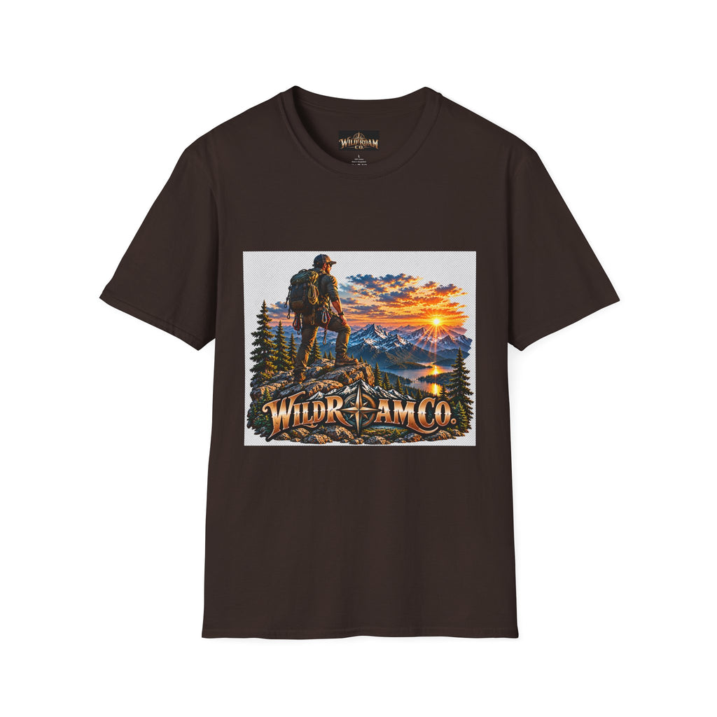 Men's Peak Sunset Graphic Tee--Wild Roam Co Mountain Sunset Tee