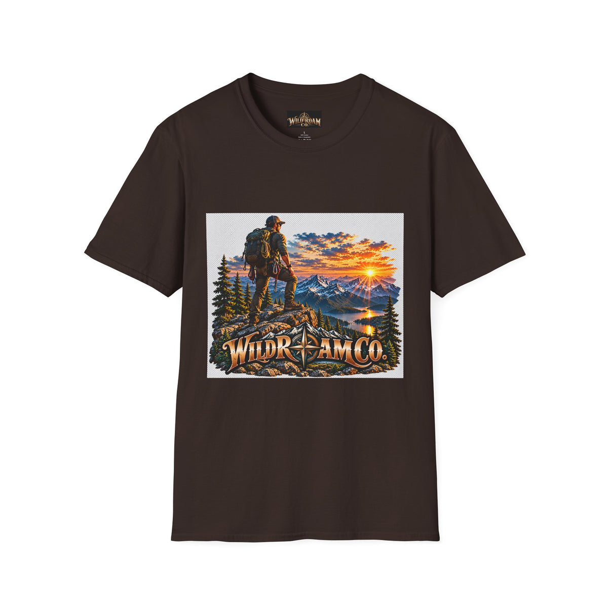 Men's Peak Sunset Graphic Tee--Wild Roam Co Mountain Sunset Tee