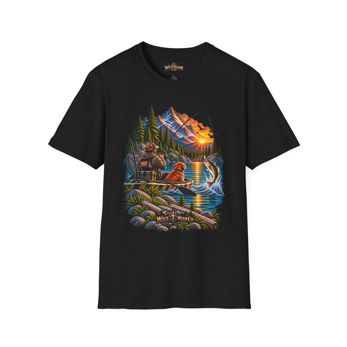 Nature Camping T-Shirt — Mountain Sunset  Lake Scene