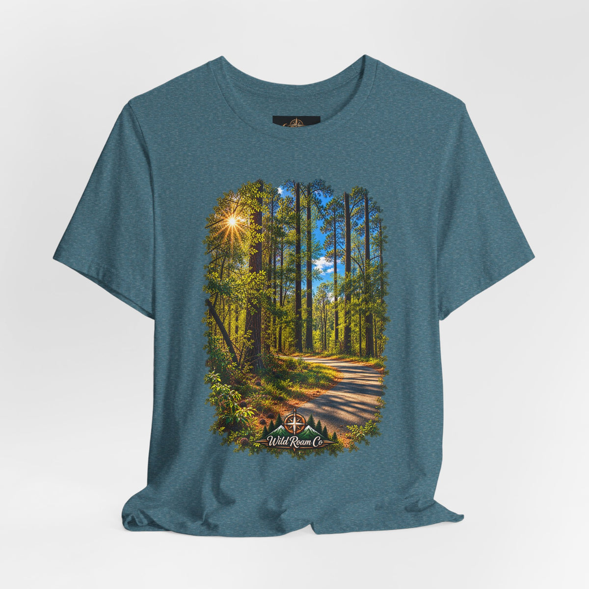 Wild Roam Co Unisex Tee--Matt 7:14 Forest Path