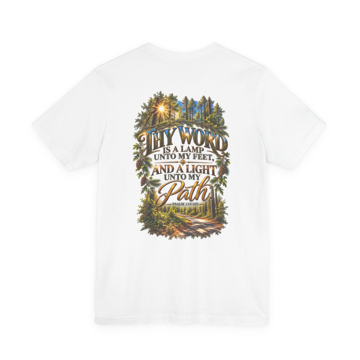 Wild Roam Co Unisex Tee-Psalms 119:105 Nature Path