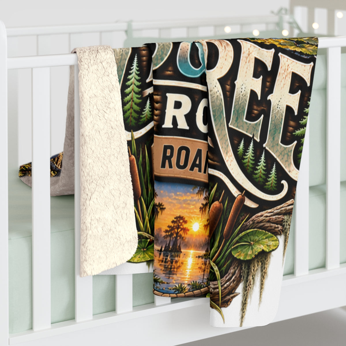 Sherpa Blanket - "Wild & Free to Roam" Outdoor Hunting Dog Throw