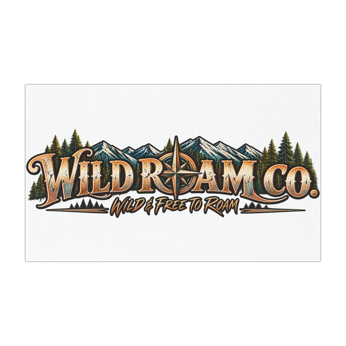 Wild Roam Co. Car Magnet — Outdoor Adventure Vehicle Decal