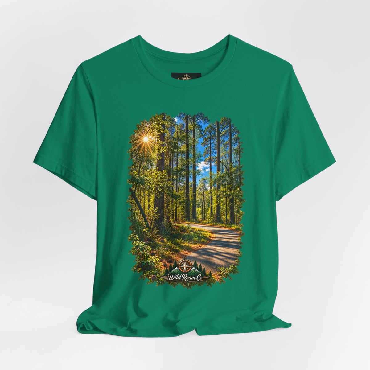 Wild Roam Co Unisex Tee--Matt 7:14 Forest Path