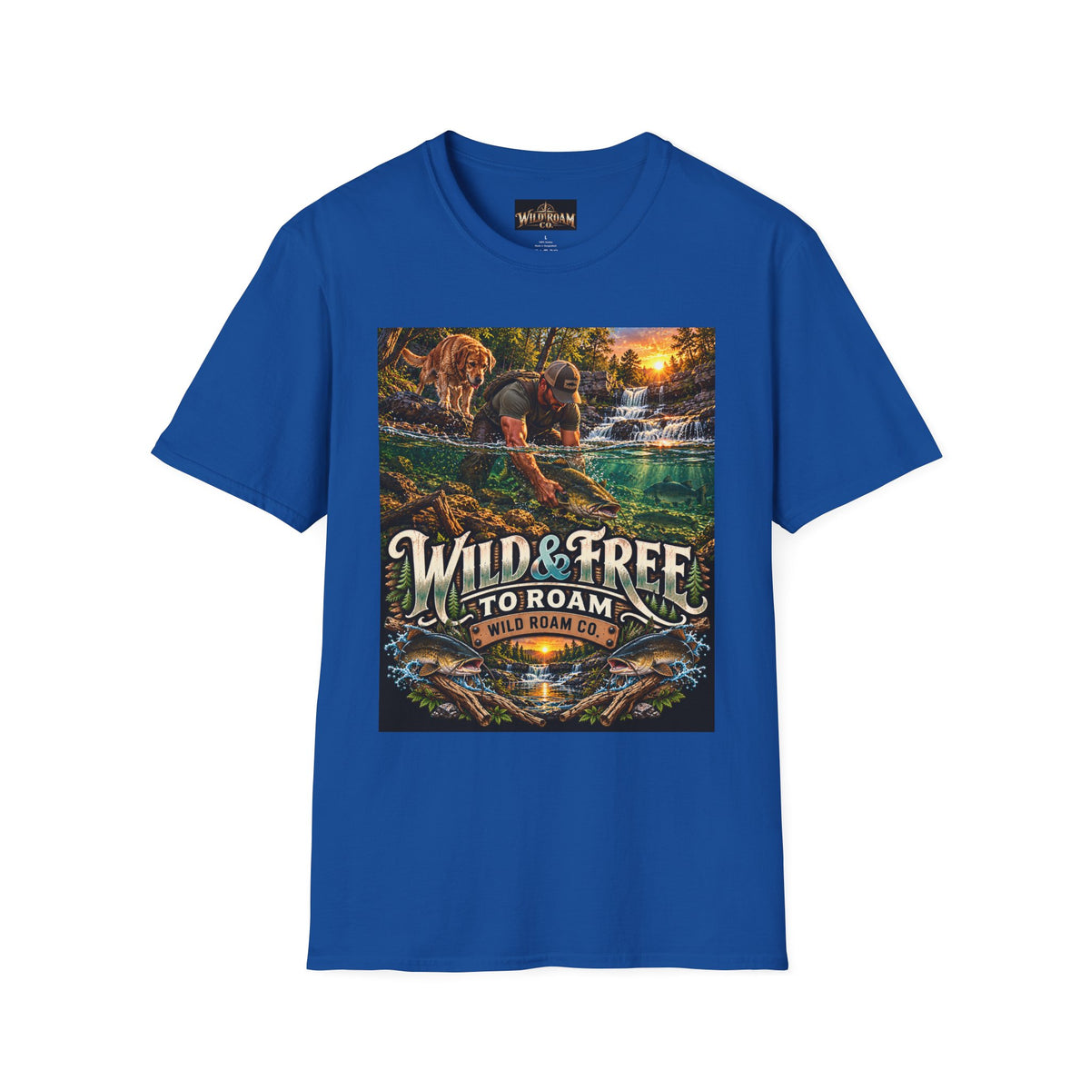Wild & Free To Roam T-Shirt — Outdoor Fishing Adventure Graphic Tee