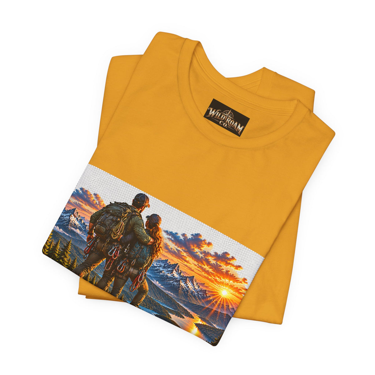 Couple Peak View T-Shirt - Wild Roam Co. Scenic Sunset Hiking Tee