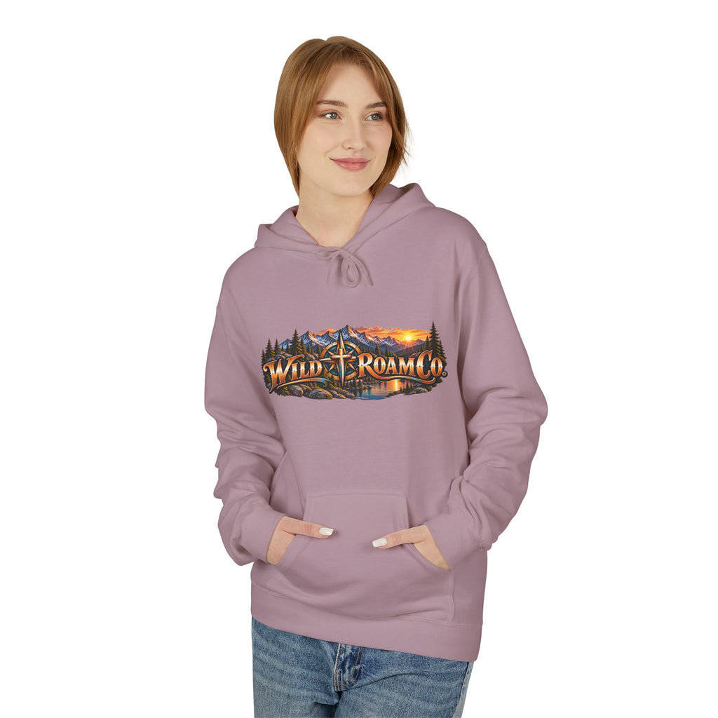 Women's Hoodie - 'Wild Roam Co.' Scenic Christian Campfire Hoodie with Aurora Psalm Design