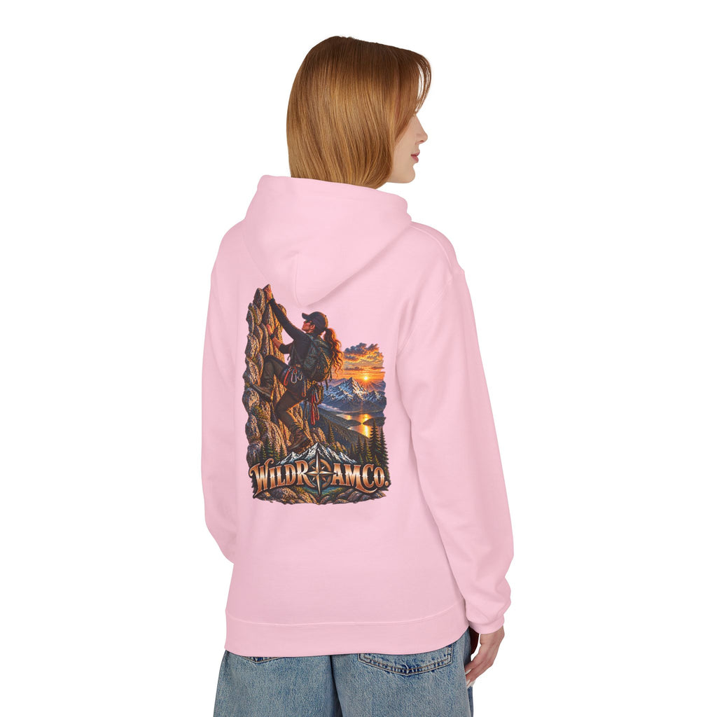 Women's Wild Roam Co. Climber Hoodie — Outdoor Adventure Graphic Pullover