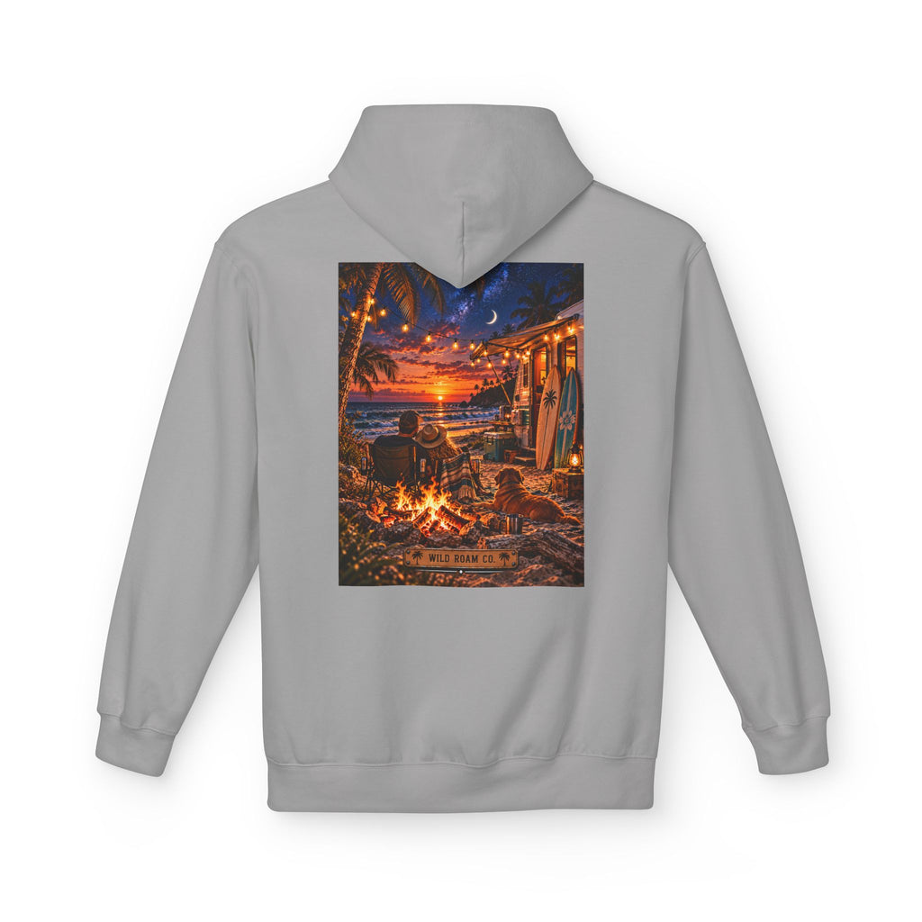 Wild Roam Co Hoodie-- Beach Bonfire Surf Graphic Hoodie