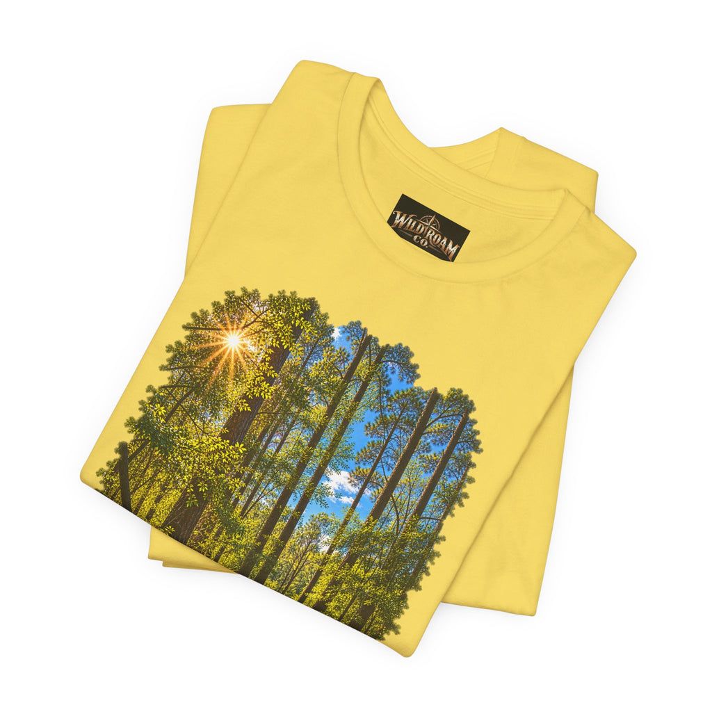 Wild Roam Co Unisex Tee--Matt 7:14 Forest Path