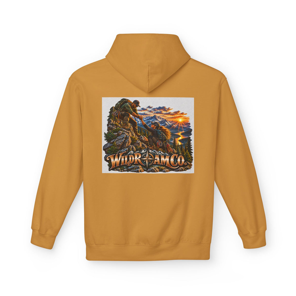 Wild Roam Co. Couple Vintage Mountain Climb Graphic Hoodie