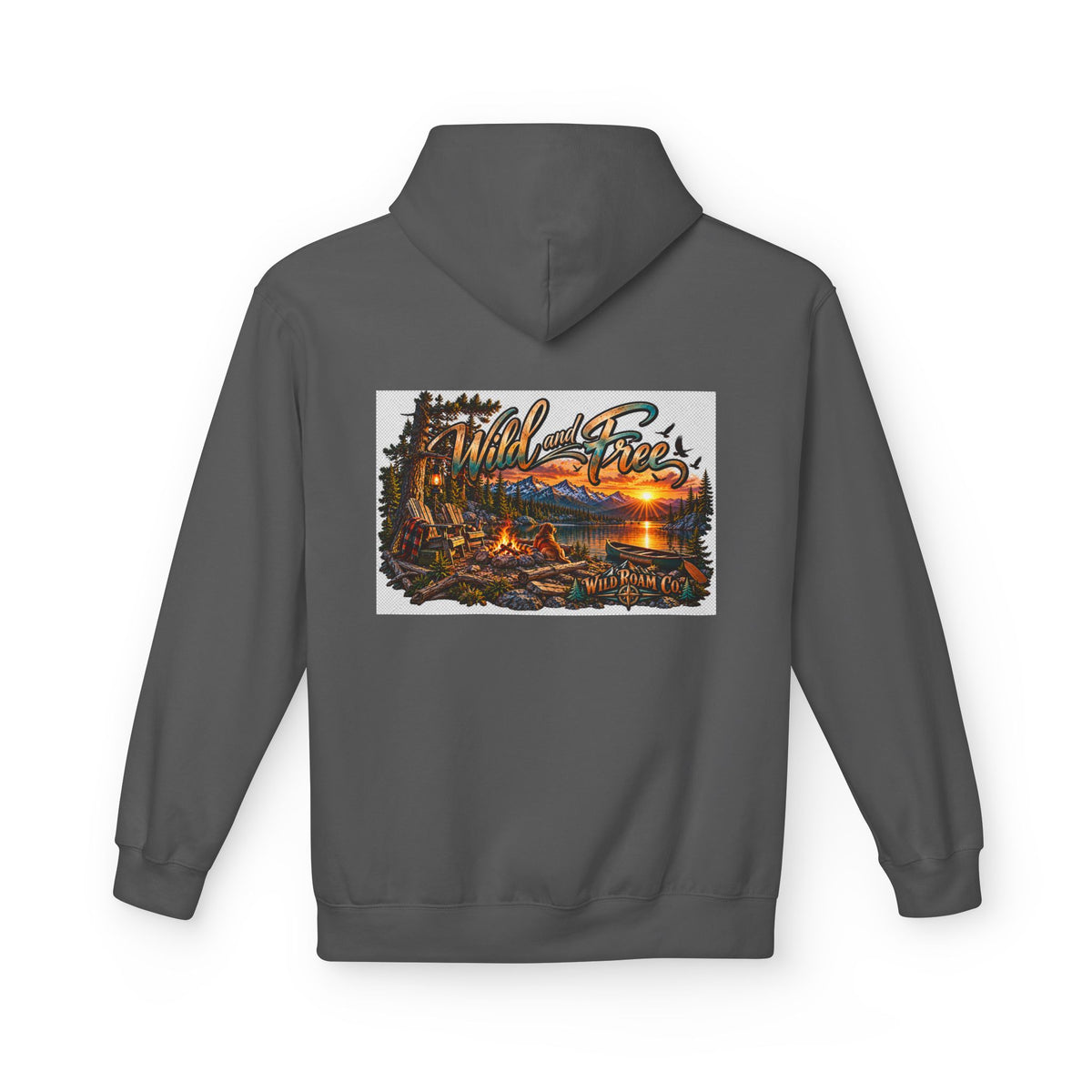 Wild & Free Camping Hoodie — 'Wild & Free to Roam' Outdoor Adventure Pullover