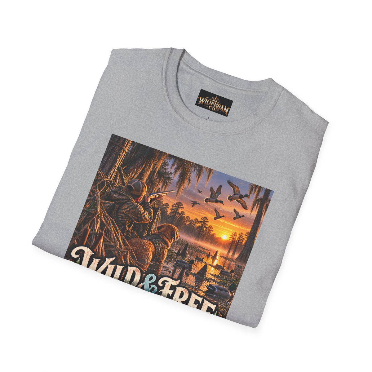 Wild & Free to Roam T-Shirt — Vintage Outdoor Sunset Adventure Tee