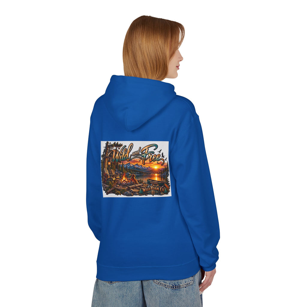 Wild & Free Camping Hoodie — 'Wild & Free to Roam' Outdoor Adventure Pullover