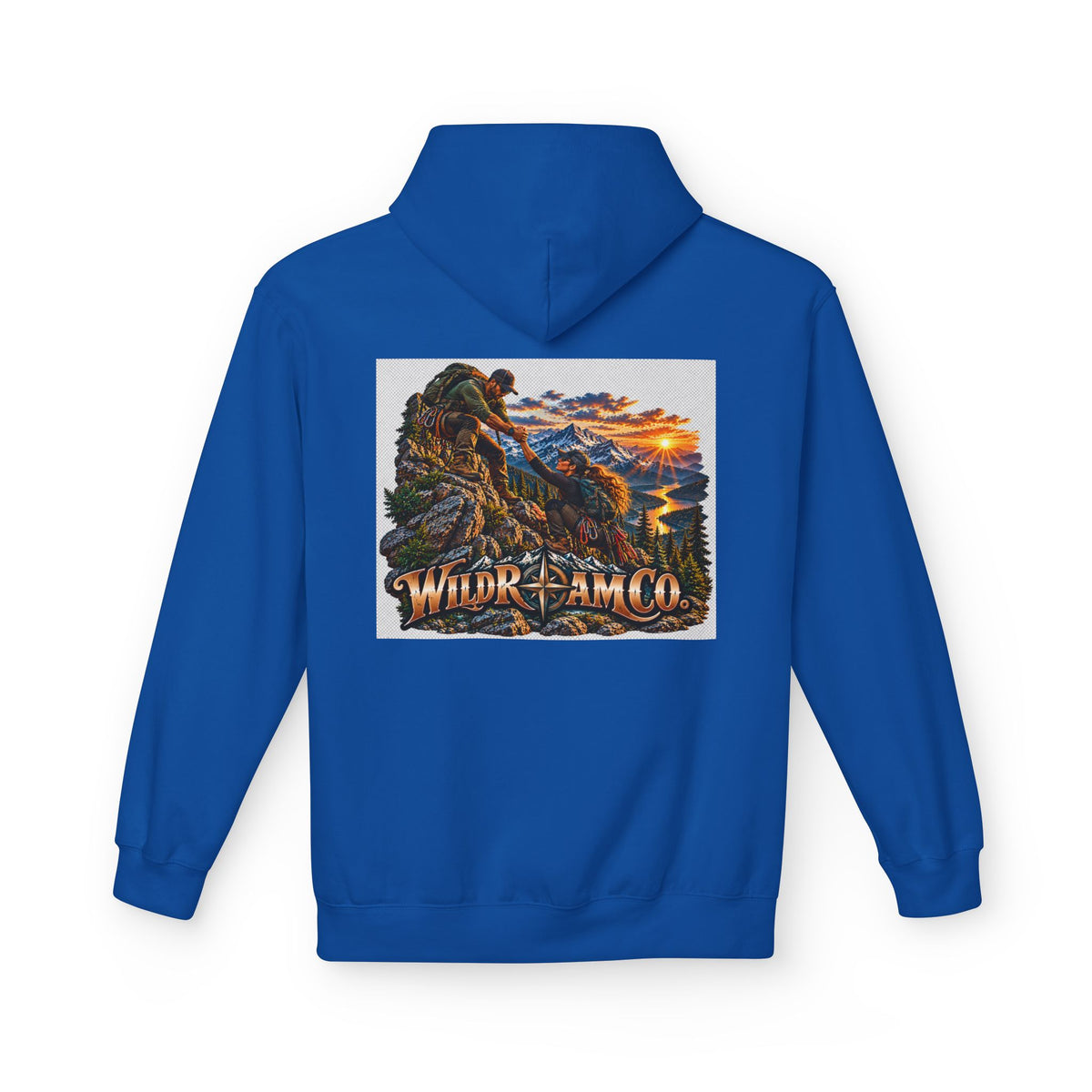 Wild Roam Co. Couple Vintage Mountain Climb Graphic Hoodie