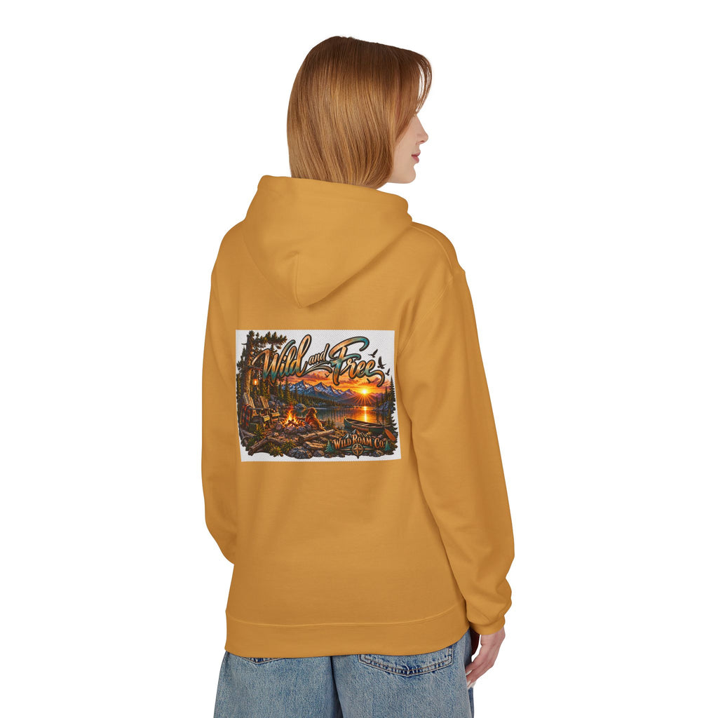 Wild & Free Camping Hoodie — 'Wild & Free to Roam' Outdoor Adventure Pullover
