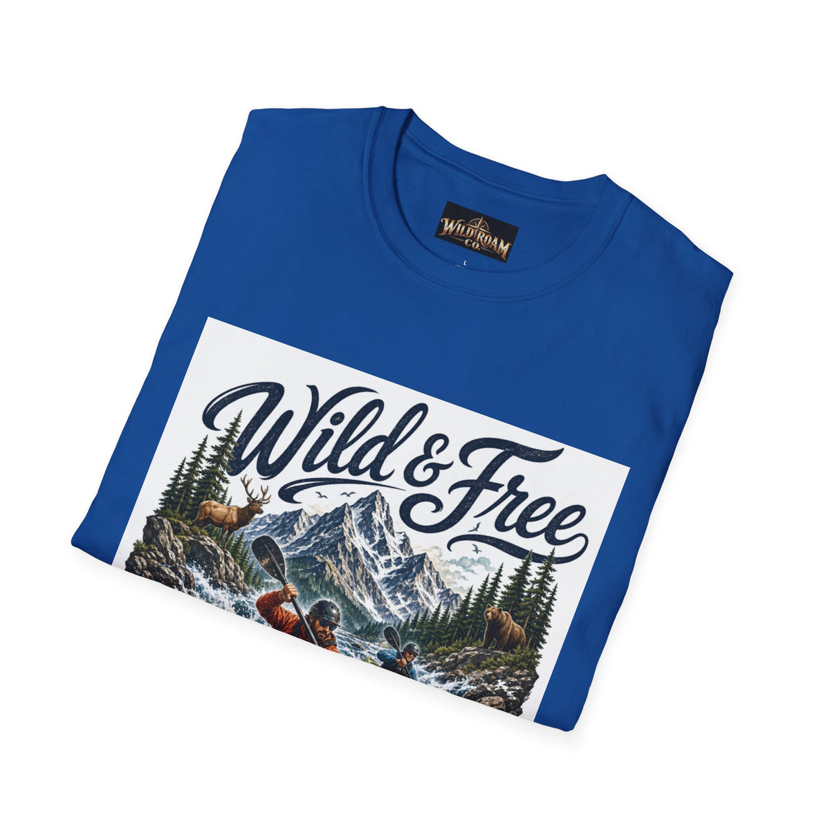 Wild & Free Kayaking T-Shirt — Mountain River Adventure Tee