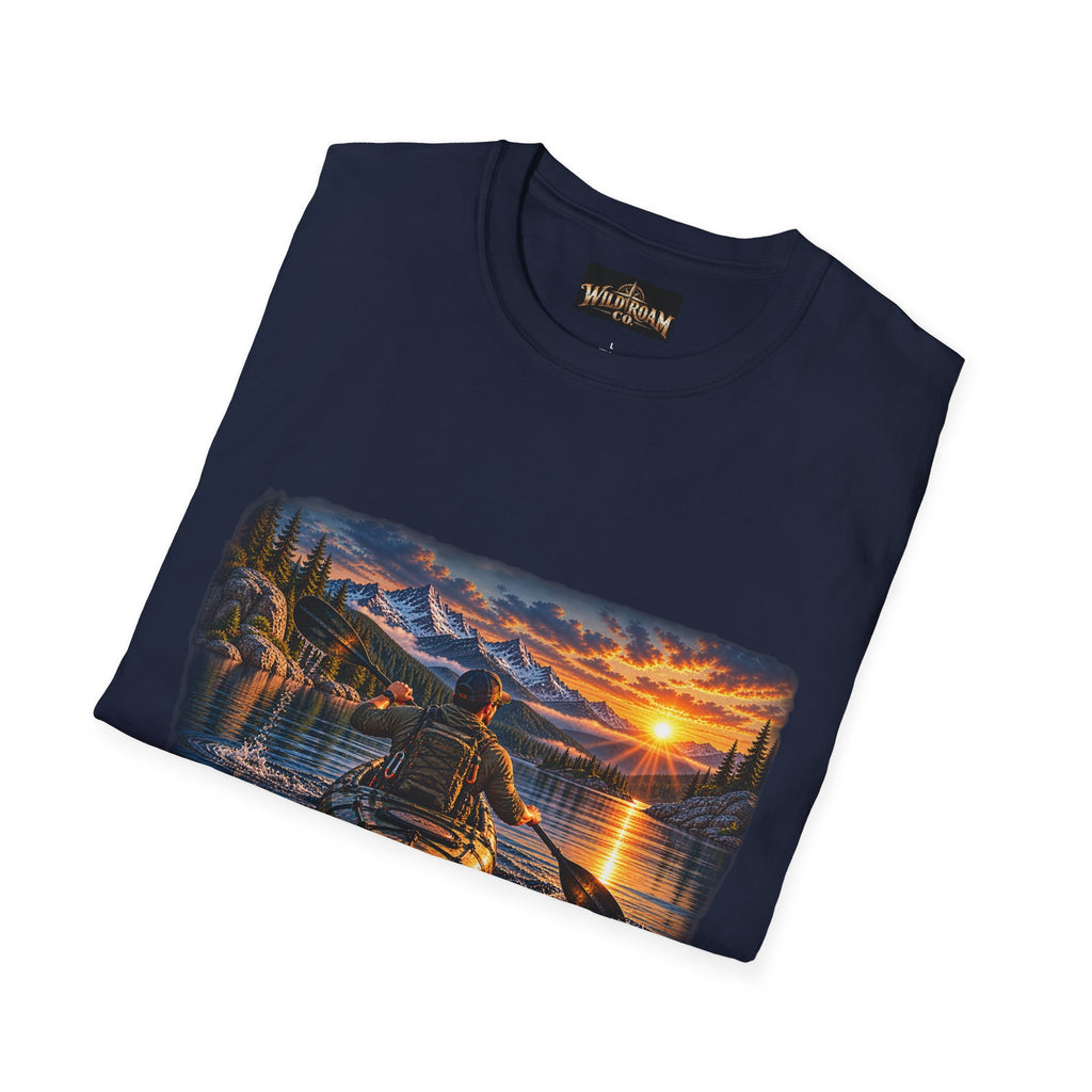 Men's T-Shirt — Wild Roam Co. Sunset Kayak Graphic Tee