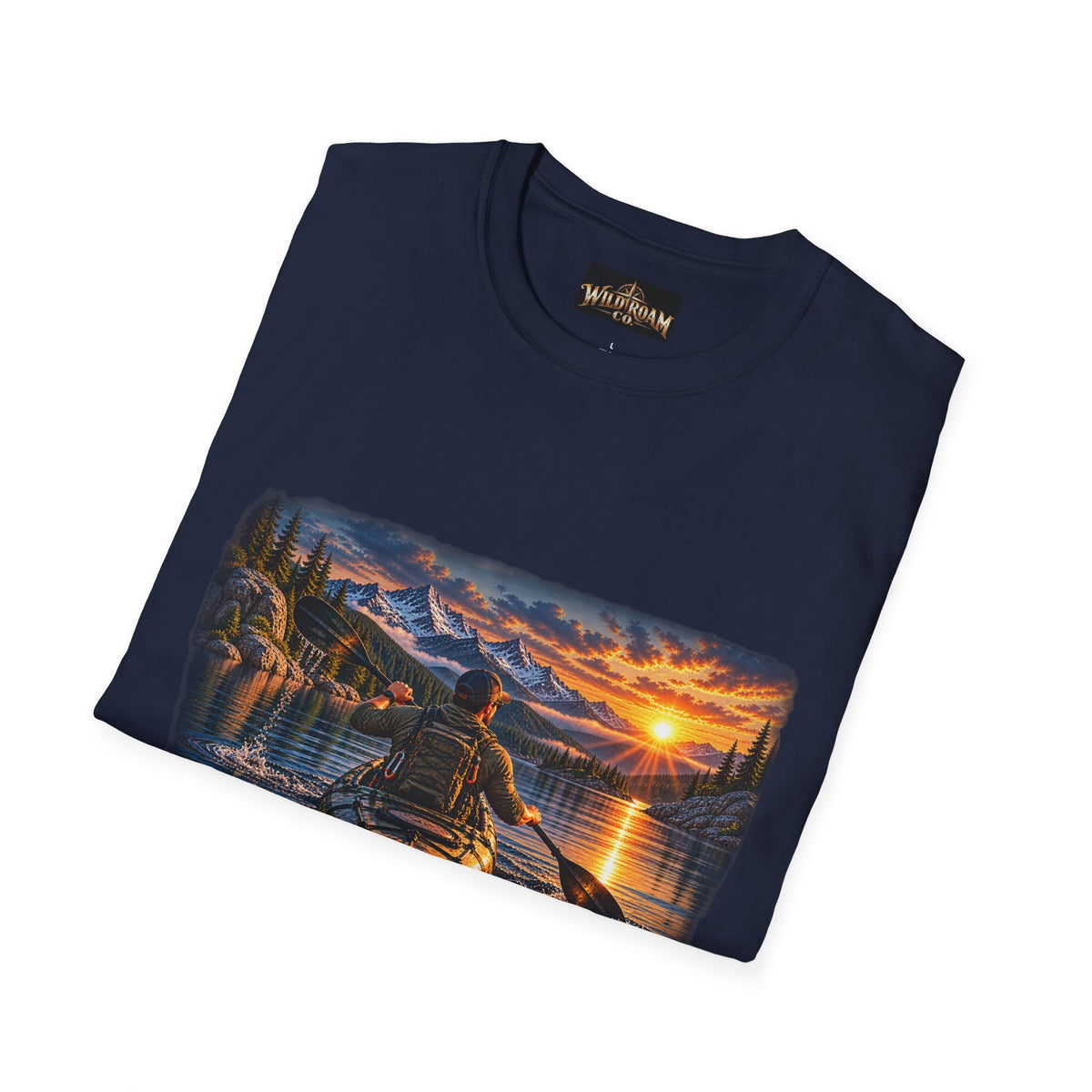 Men's T-Shirt — Wild Roam Co. Sunset Kayak Graphic Tee